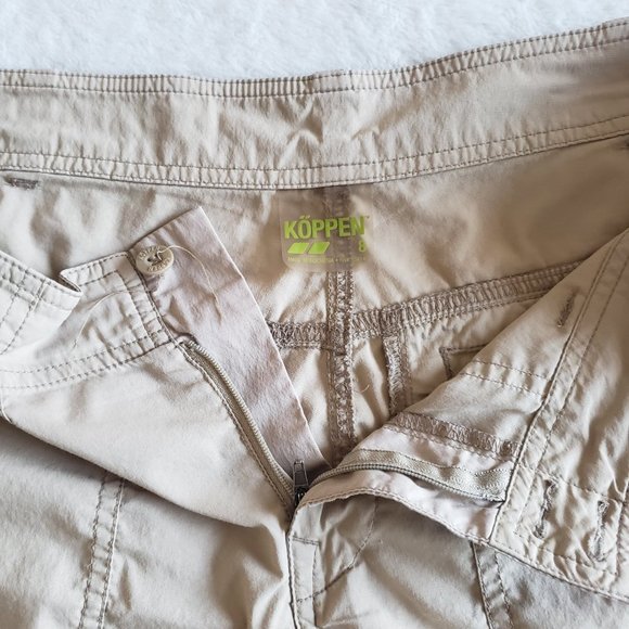 KOPPEN Slash Pocket Walking/Hiking Womens Rolltab Outdoor Tan Shorts SZ 8 - Picture 7 of 16